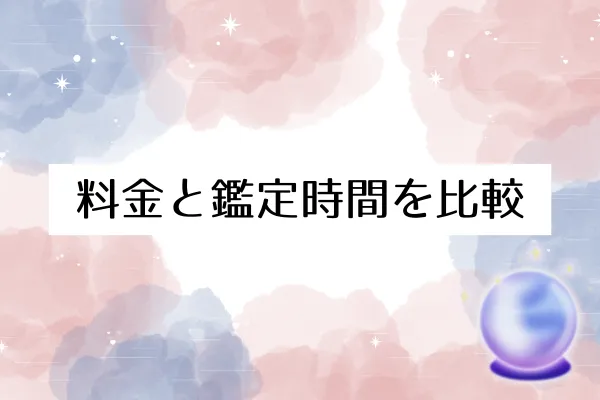 料金と鑑定時間を比較